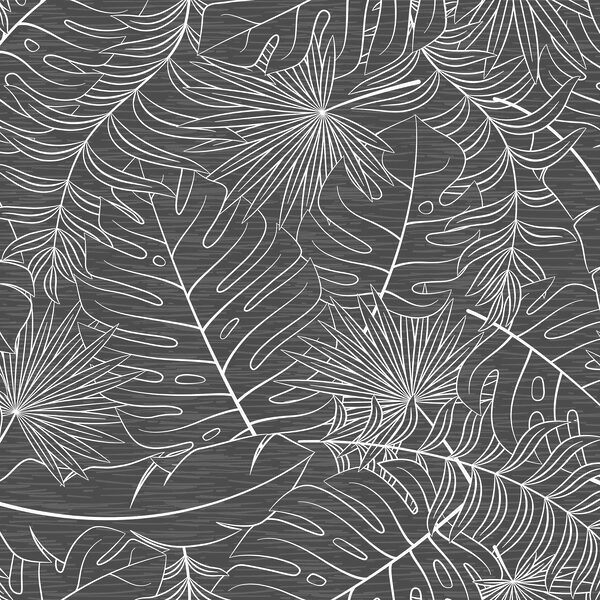 Patrón de hojas sobre fondo gris Patrón de hojas sobre fondo gris