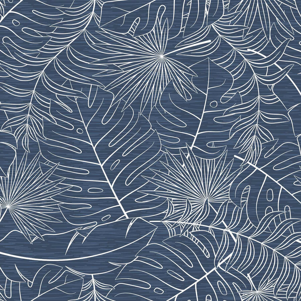 Patrón de hojas sobre fondo azul Patrón de hojas sobre fondo azul