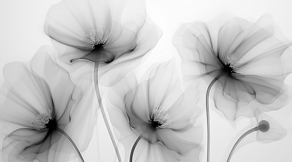 Grupo de flores con pétalos blancos Grupo de flores con pétalos blancos