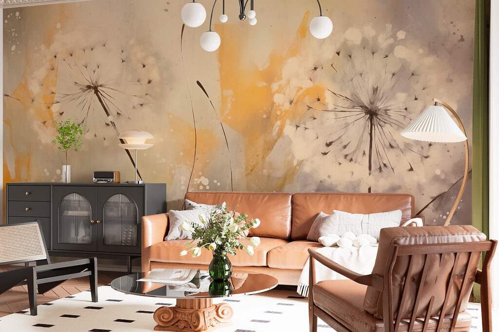 Painting of dandelions