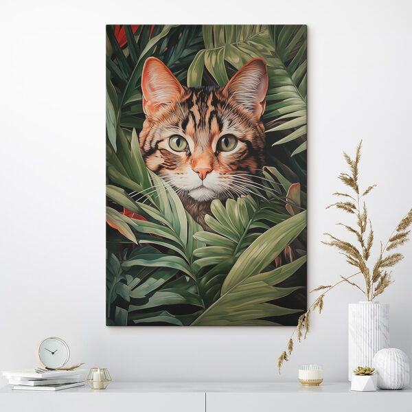 Cuadros Un gato en la selva (SKU: s42354) Cuadros Cuadros Un gato en la selva (SKU: s42354)