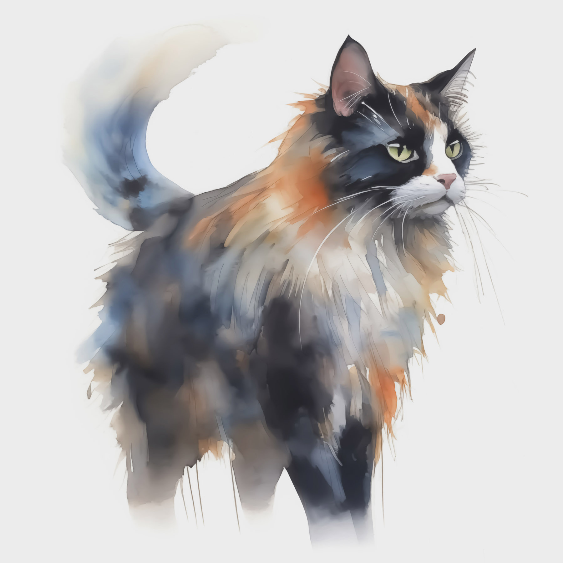 Cat with long whiskers