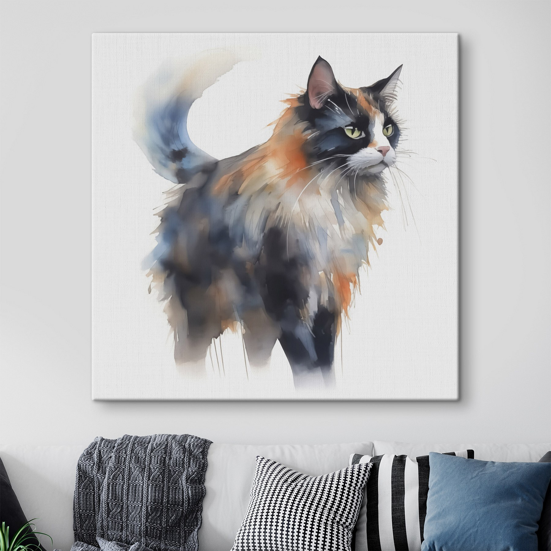 Cat with long whiskers
