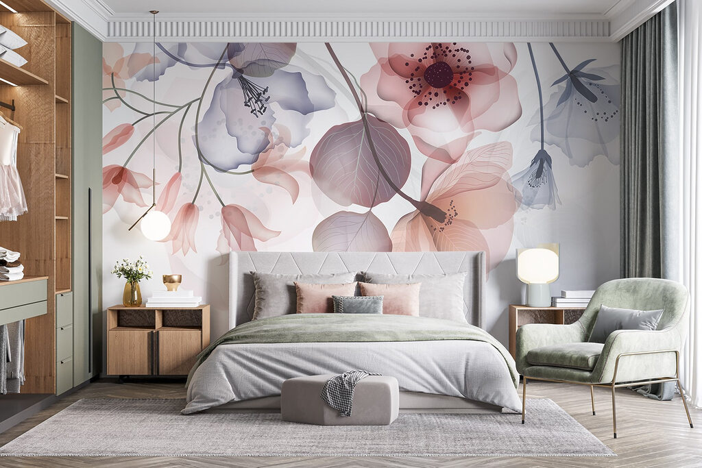 Delicate floral design with soft hues
