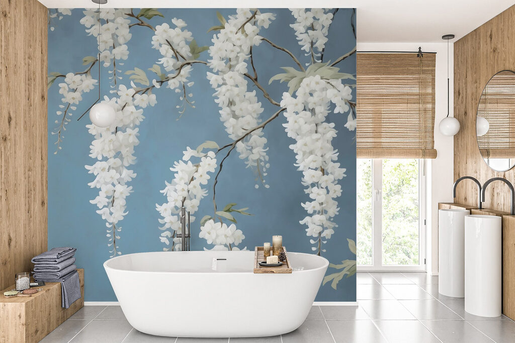 White flowers on a branch White flowers on a branch