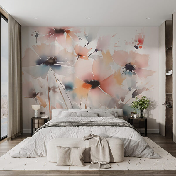Fotomurales Fotomurales Pintura de flores (SKU: w02726)