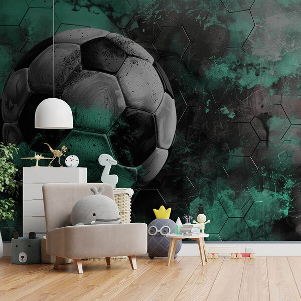 Balón de fútbol sobre fondo verde y negro w08618pir15ms 600x600 - Balón de fútbol sobre fondo verde y negro