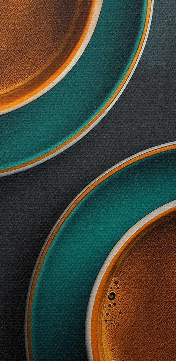Two cups of coffee on saucers Two cups of coffee on saucers