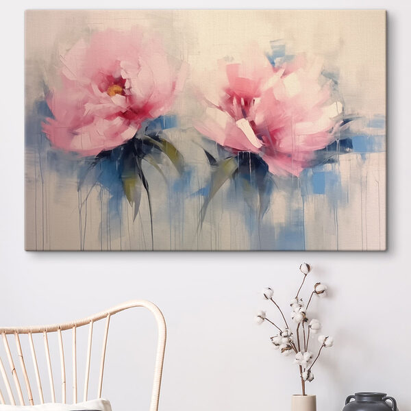Painting of pink flowers Painting of pink flowers