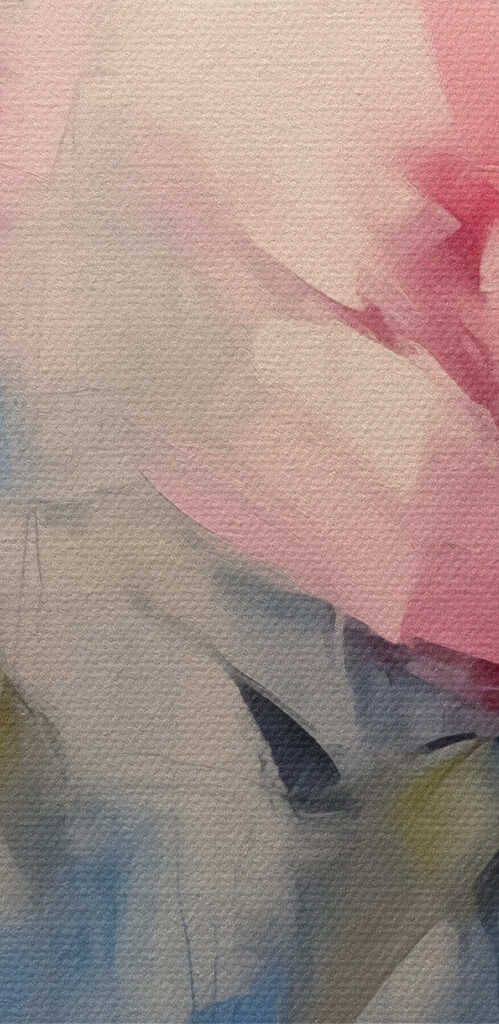 Painting of pink flowers Painting of pink flowers