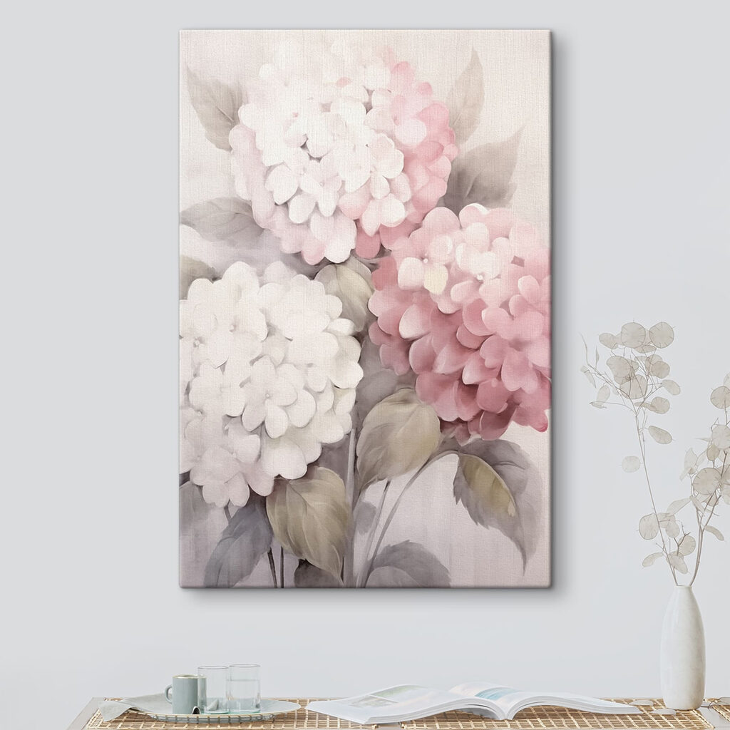 Painting of pink flowers Painting of pink flowers