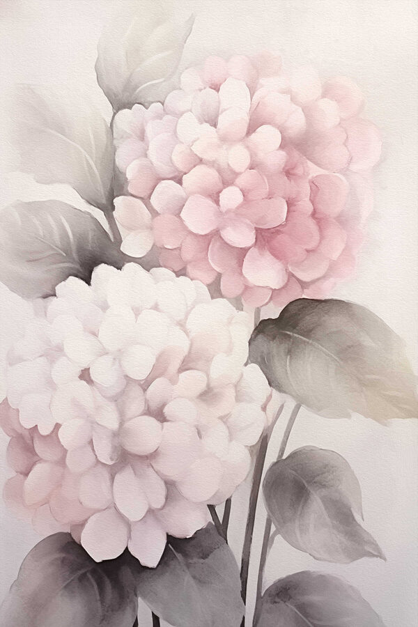 Painting of pink flowers Painting of pink flowers