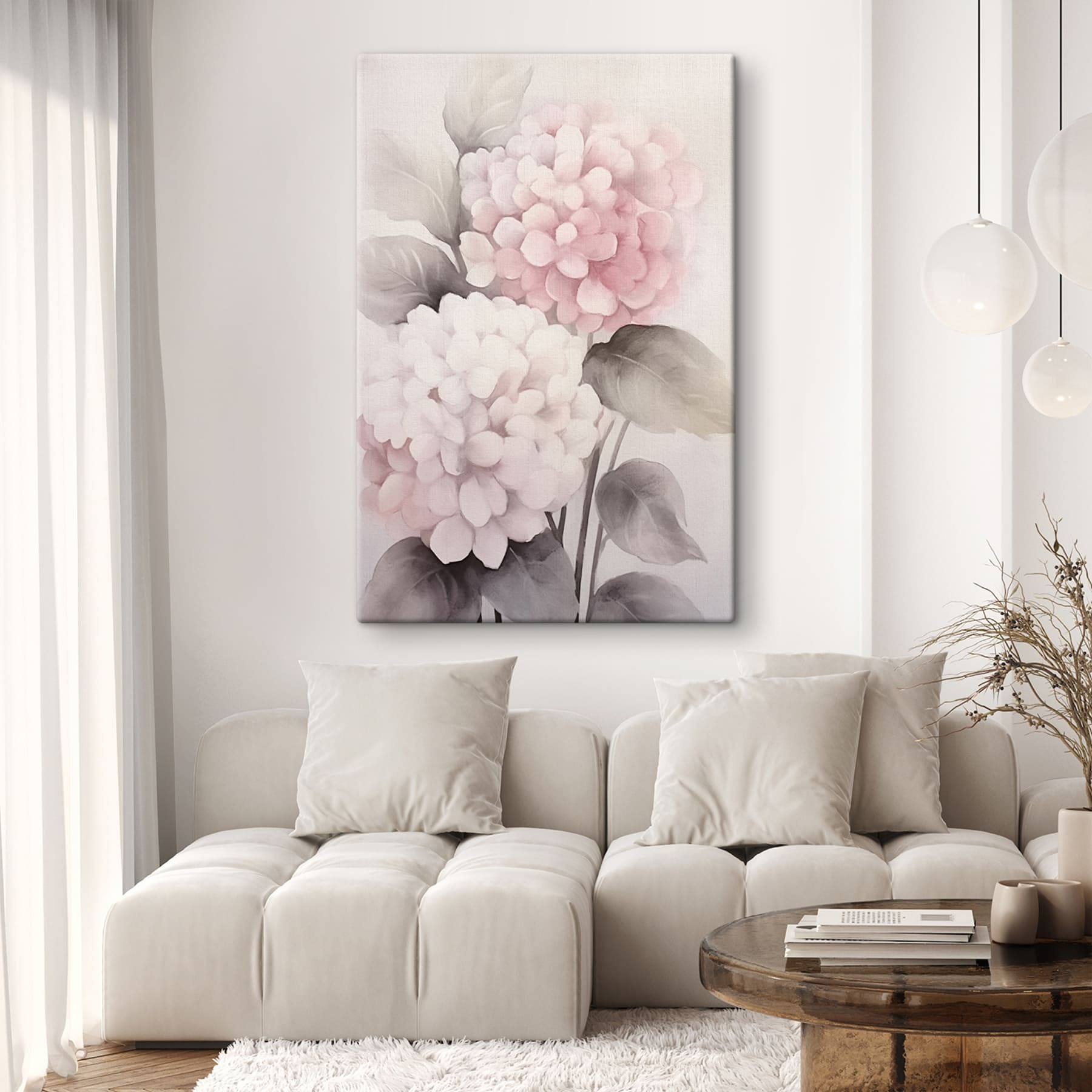 Painting of pink flowers Painting of pink flowers