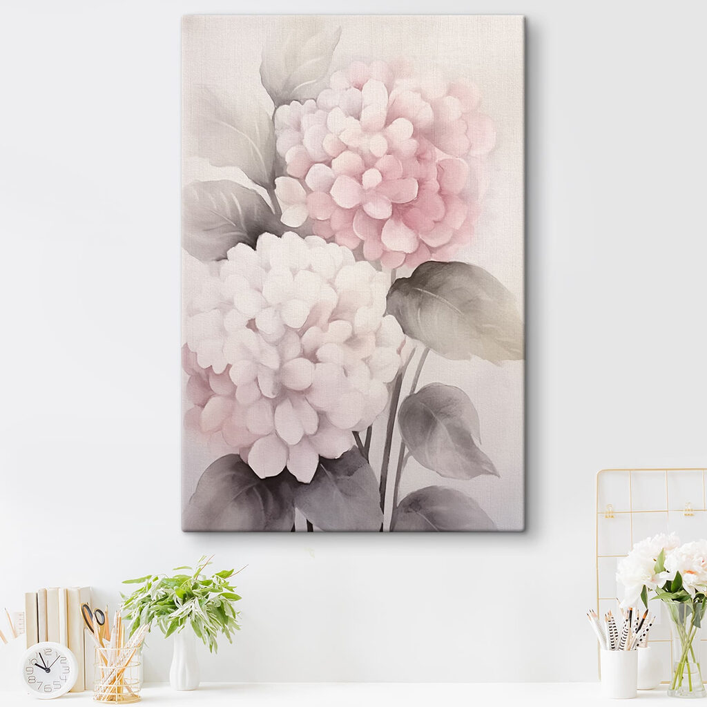 Painting of pink flowers Painting of pink flowers