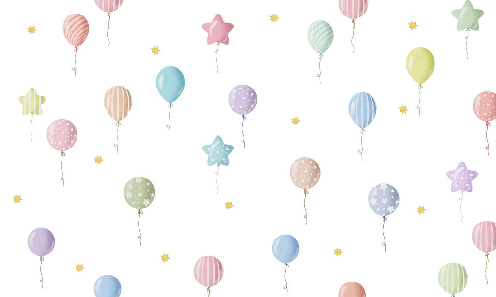 Patrón de globos y estrellas Patrón de globos y estrellas