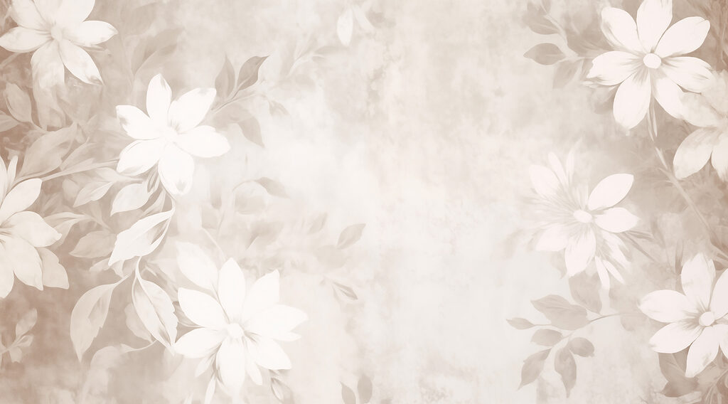 Motivo floral blanco y gris Motivo floral blanco y gris