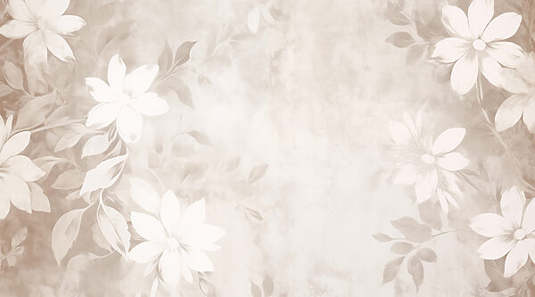 Motivo floral blanco y gris Motivo floral blanco y gris