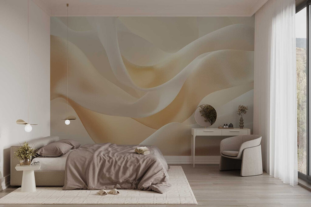 Soft waves of delicate fabric design