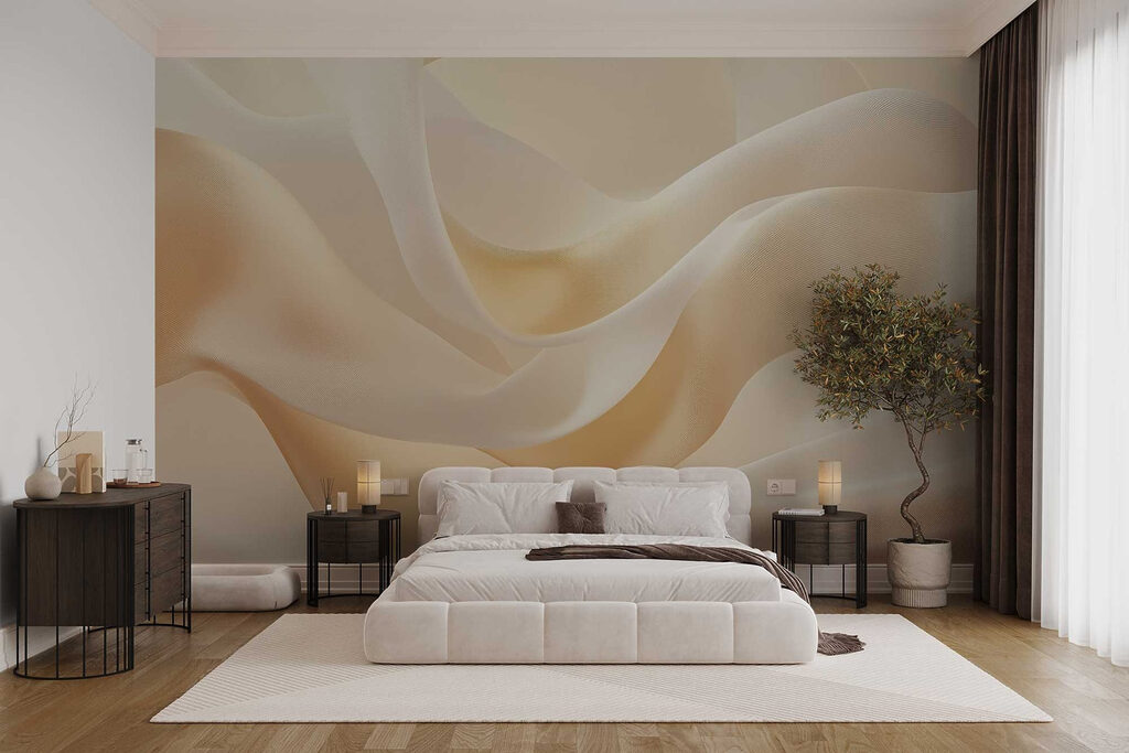 Soft waves of delicate fabric design
