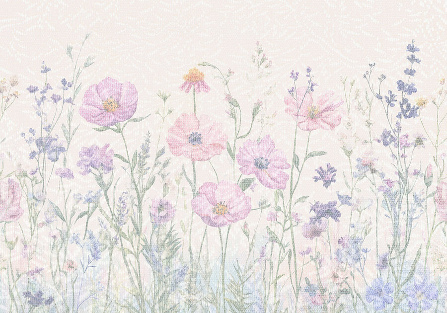 Delicadas flores en suaves tonos pastel