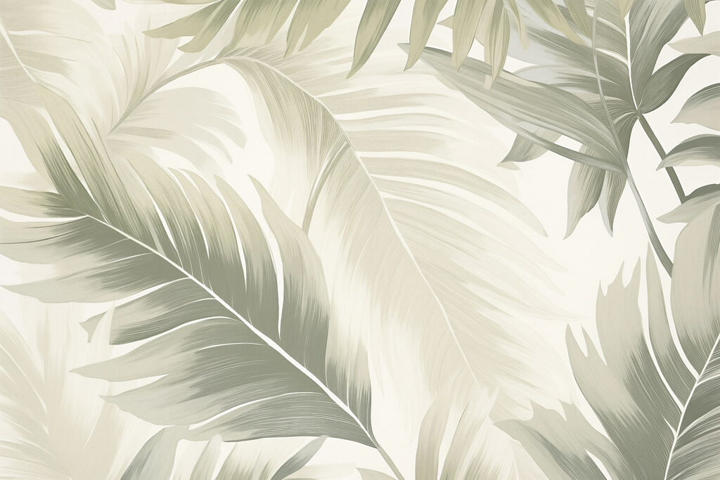 Suaves motivos tropicales en tonos apagados Suaves motivos tropicales en tonos apagados