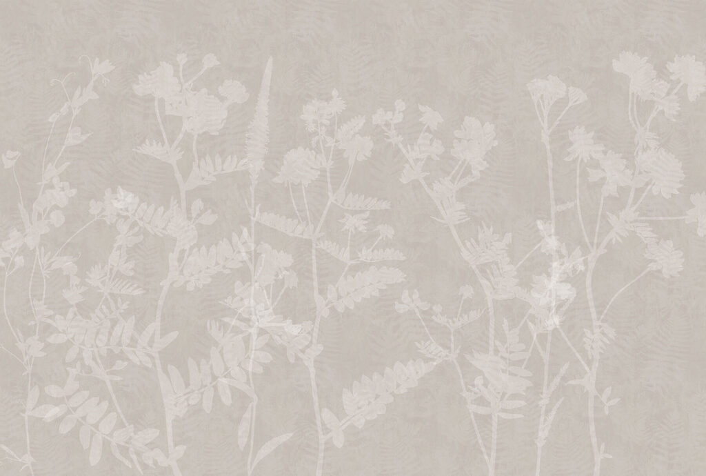Motivo floral blanco sobre fondo gris Motivo floral blanco sobre fondo gris