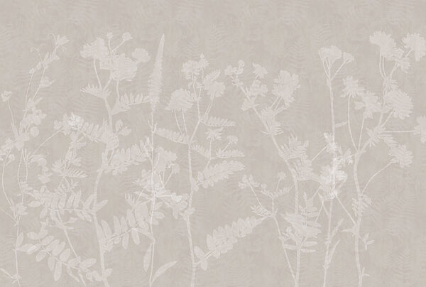 Motivo floral blanco sobre fondo gris Motivo floral blanco sobre fondo gris