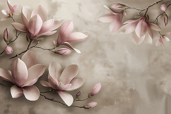 Delicadas flores en suaves tonos pastel Delicadas flores en suaves tonos pastel