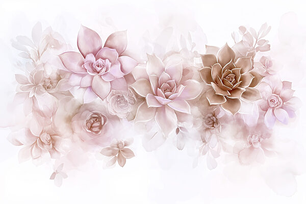 Group of flowers on a white background Group of flowers on a white background