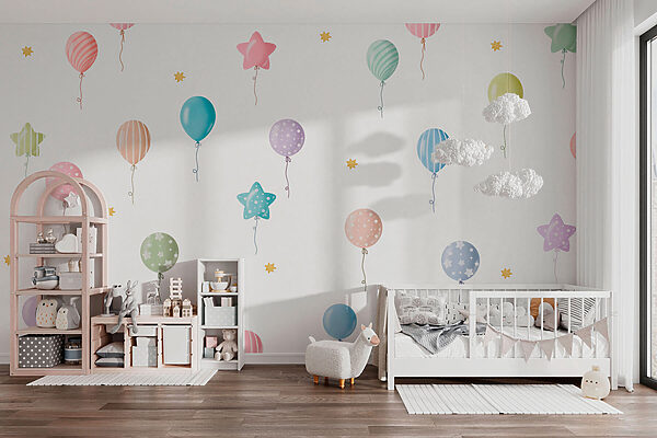 Patrón de globos y estrellas Patrón de globos y estrellas