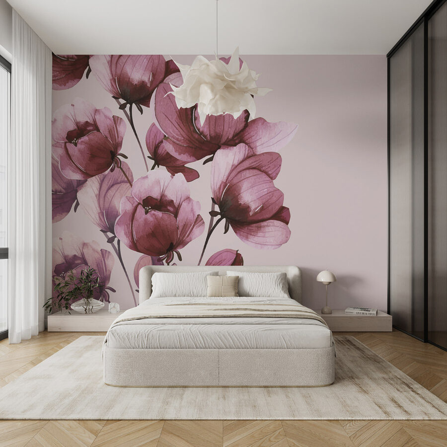 Delicadas flores en tonos suaves