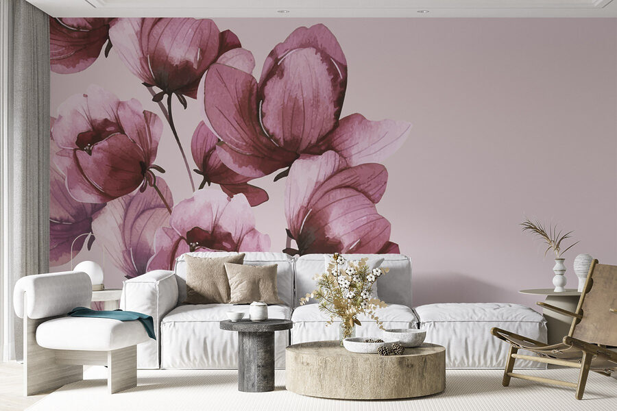 Delicadas flores en tonos suaves
