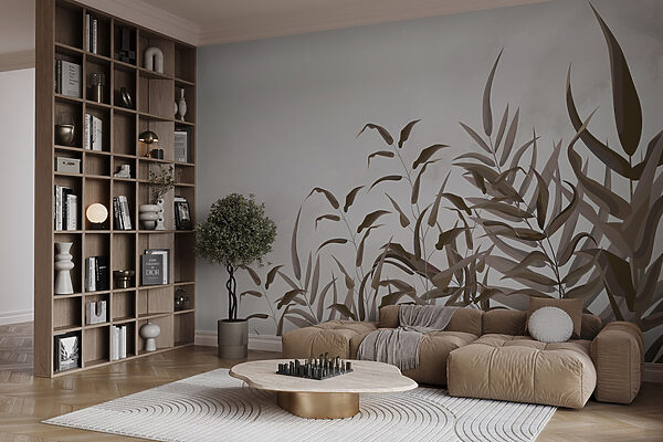 Fotomurales Fotomurales Planta con hojas marrones (SKU: w02806)