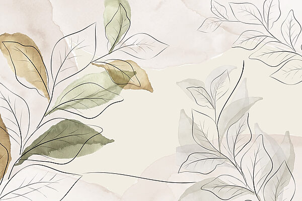 Elegant botanical design in soft hues