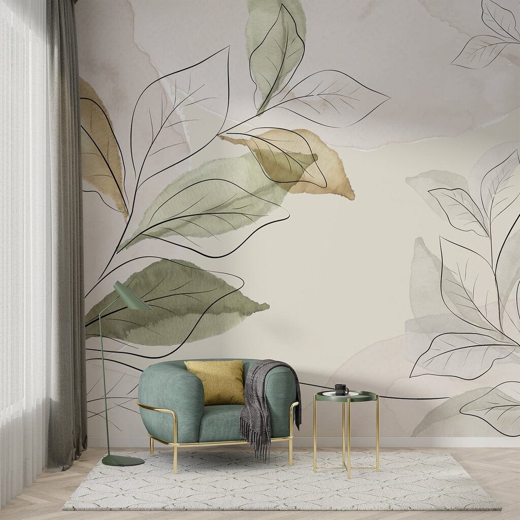 Elegant botanical design in soft hues