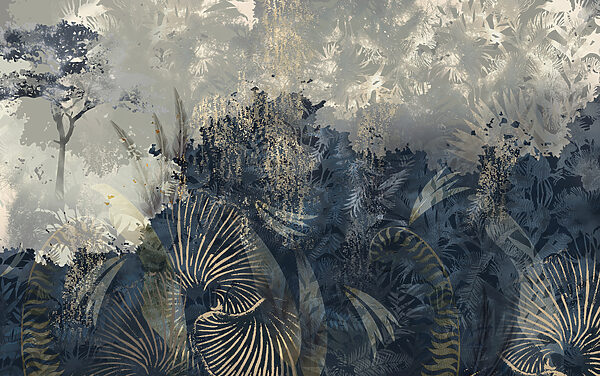 Bosque sereno con capas de texturas Bosque sereno con capas de texturas