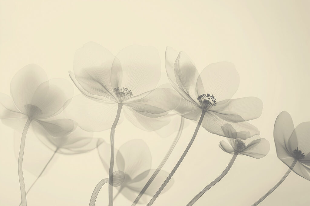 Delicate petals in soft hues