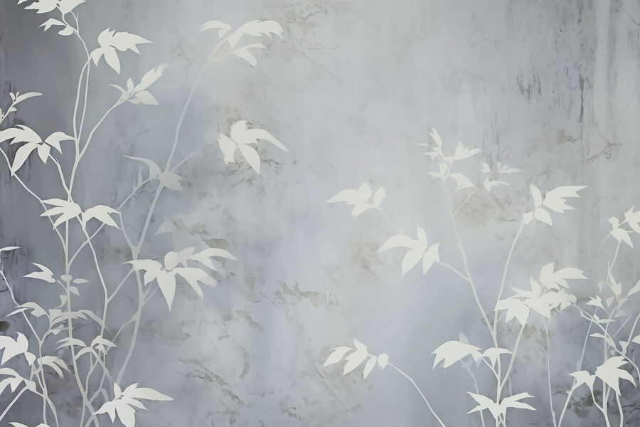 Hojas blancas sobre una superficie gris