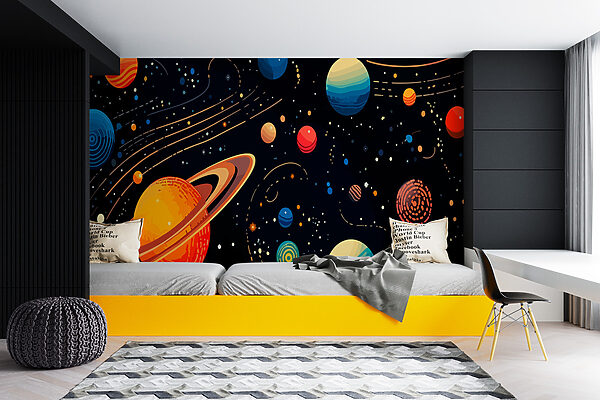 Planetas y estrellas de colores Planetas y estrellas de colores