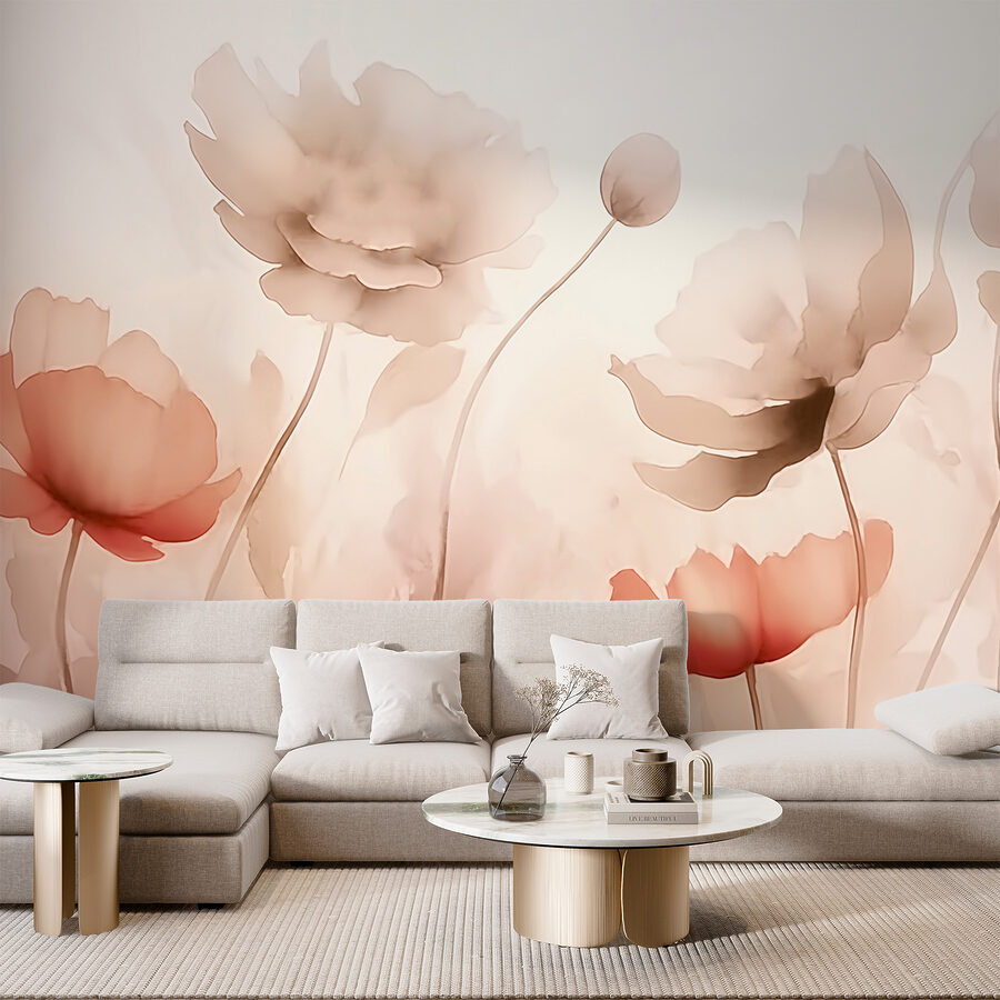 Delicadas flores en tonos suaves