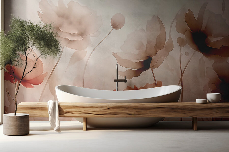 Delicadas flores en tonos suaves