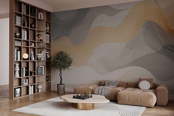 Fondo blanco y gris con líneas onduladas Fondo blanco y gris con líneas onduladas
