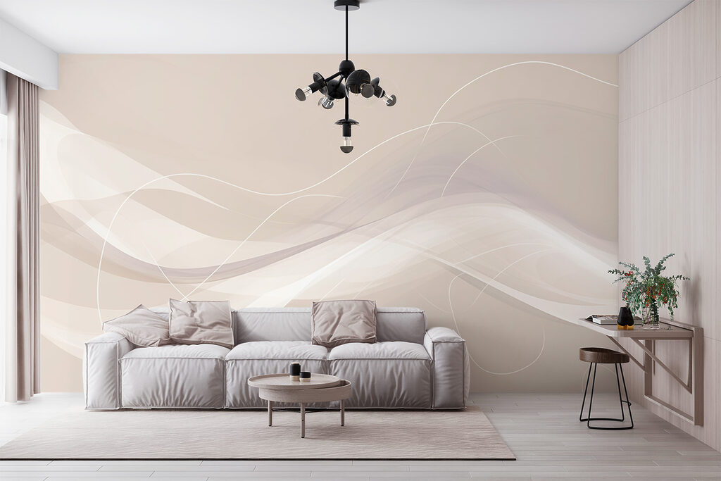 White and gray wavy lines White and gray wavy lines