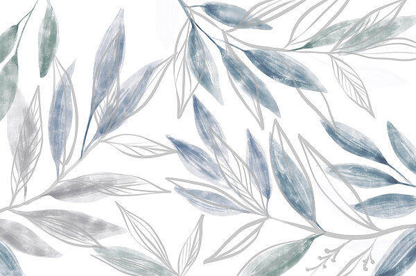 Diseño de hojas en acuarela inspirado en la naturaleza Diseño de hojas en acuarela inspirado en la naturaleza