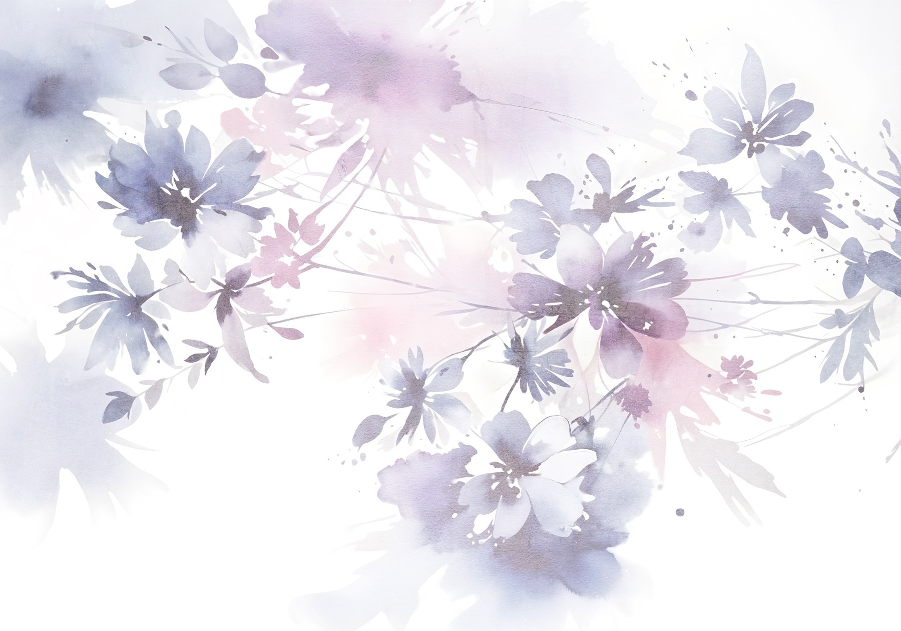 Watercolor painting of flowers