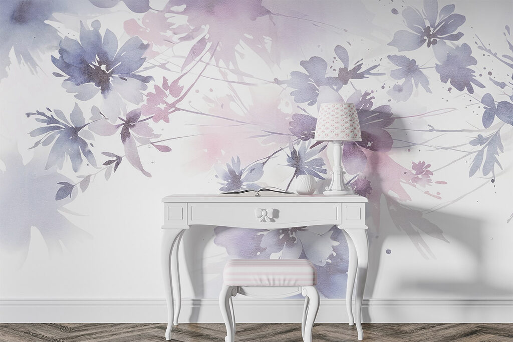 Watercolor painting of flowers