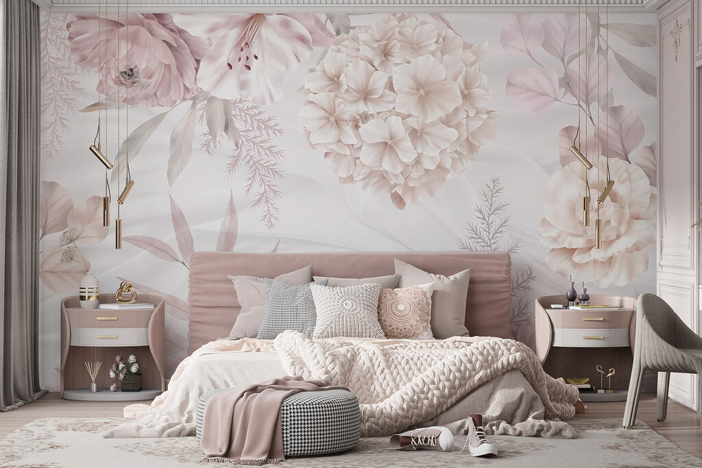 Soft pastel blooms on gentle backdrop Soft pastel blooms on gentle backdrop