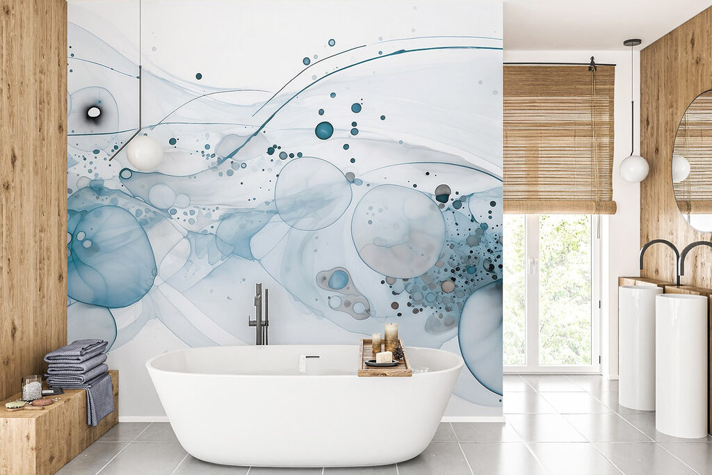 Fluid patterns in tranquil hues