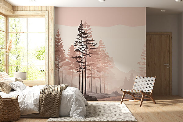 Fotomurales Fotomurales Paisaje de árboles y arbustos (SKU: w02853)