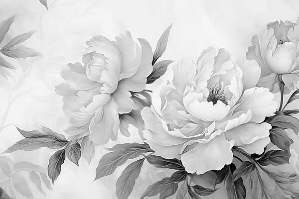 Delicate blooms in monochrome hues Delicate blooms in monochrome hues